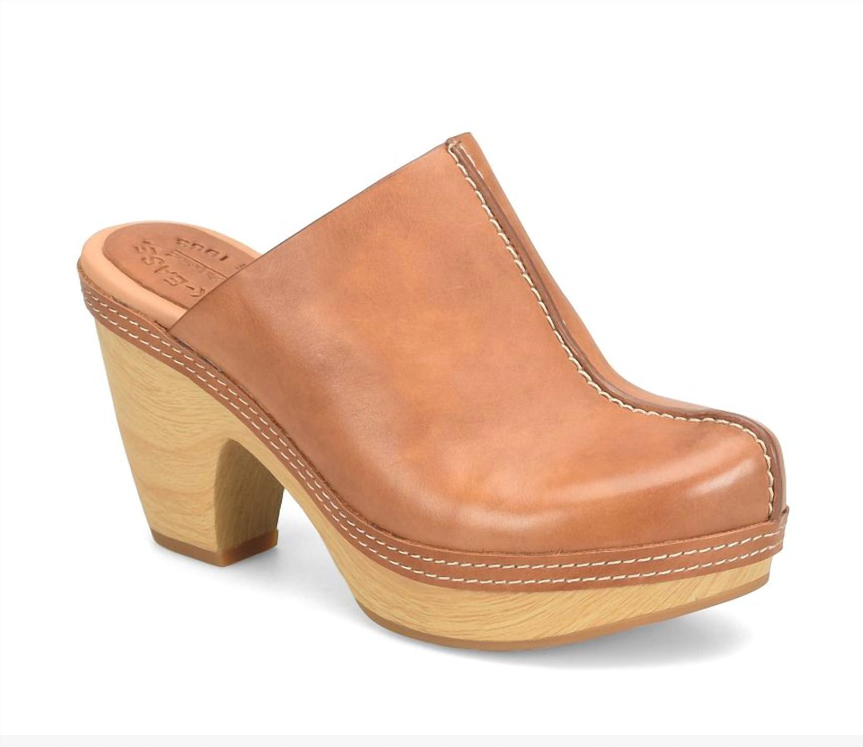 New Kork-Ease Women's Gwendolyn Artisan-Stitched Clog In Dark Tan